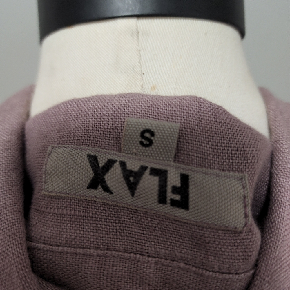 Flax Mauve Button Down Collared Jacket Size Small… - image 5